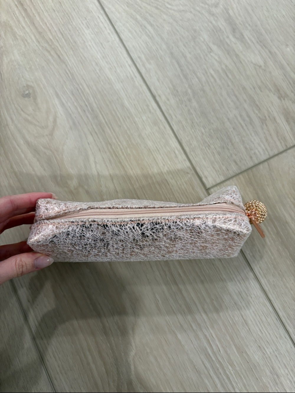 Rose Gold Sparkle Cosmetic Pouch